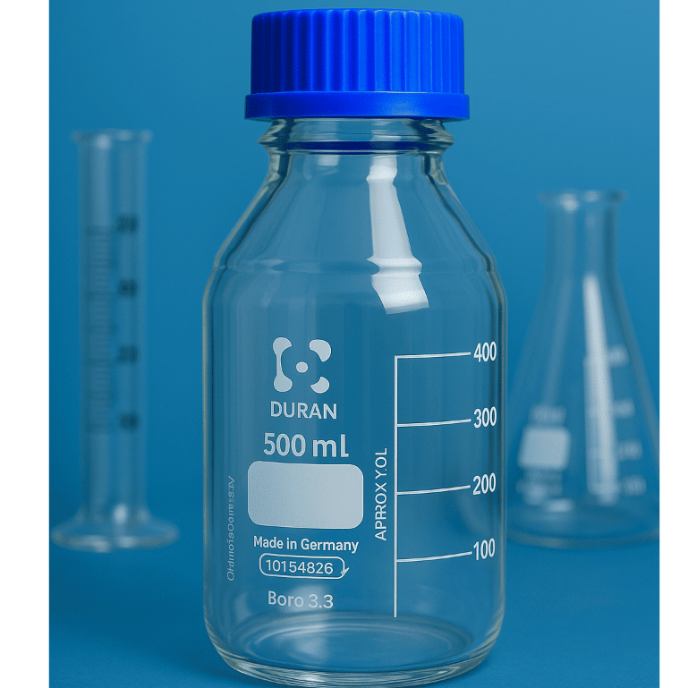 Botol Reagen Kaca Steril Schott Duran 500ml / Botol Laboratorium