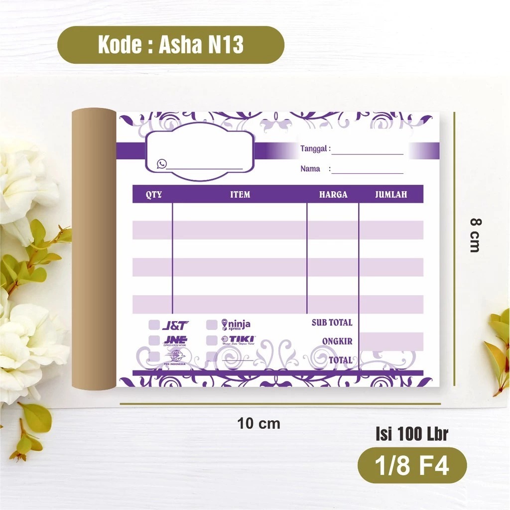 NOTA OLSHOP 1 PLY ONLINE SHOP KOSONGAN MURAH KEKINIAN READY STOK