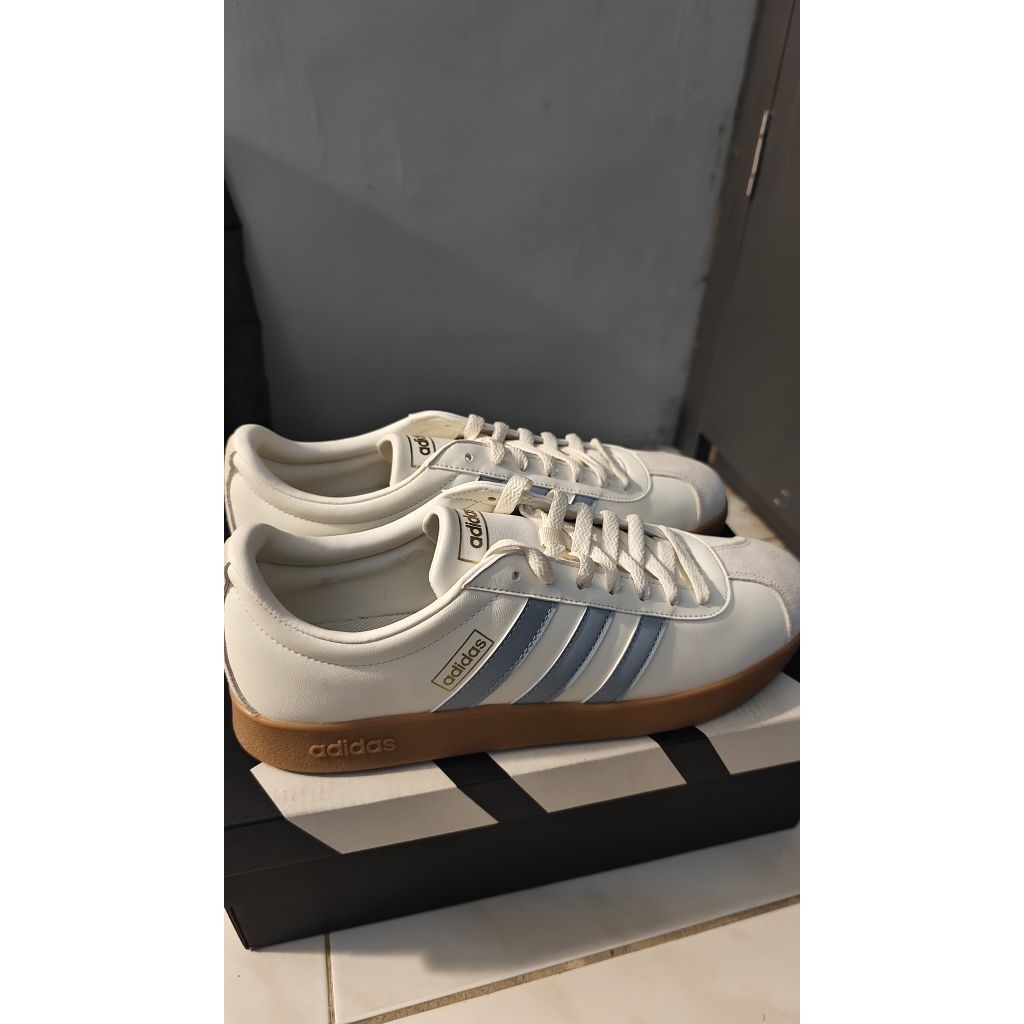 adidas vl court 2.0 white blue
