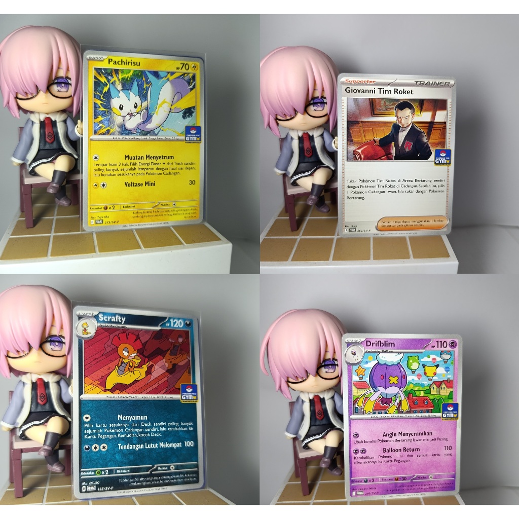 ORI Kartu Pokemon Gym Limited Pachirisu Giovanni Tim Roket Scrafty Drifblim Indo ID I Promo SV-P TCG