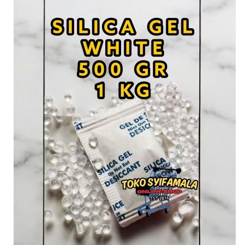 Silica Gel White Putih 500 gr 1 KG Food Grade | 2 gr