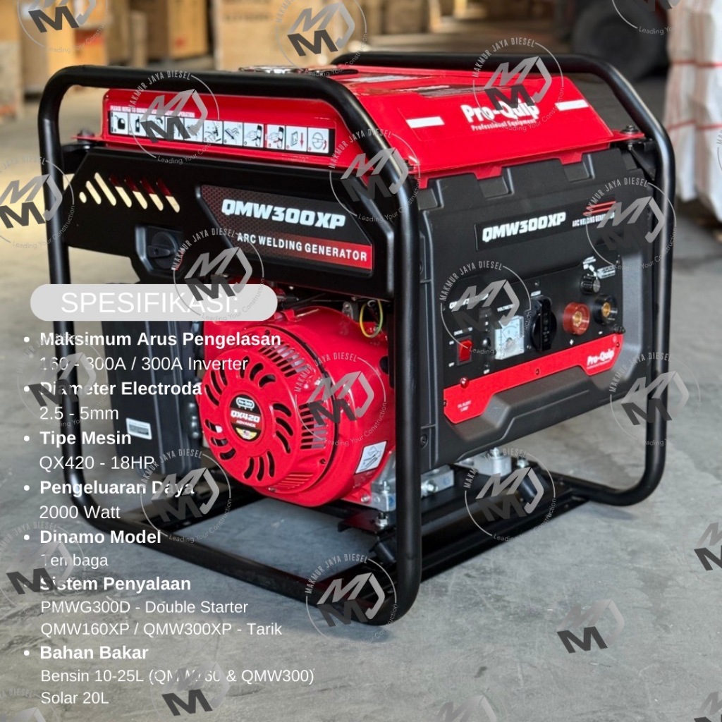 Genset Las Pro-Quip USA QMW160XP / QMW300 / PMWG300D - 160A / 300A