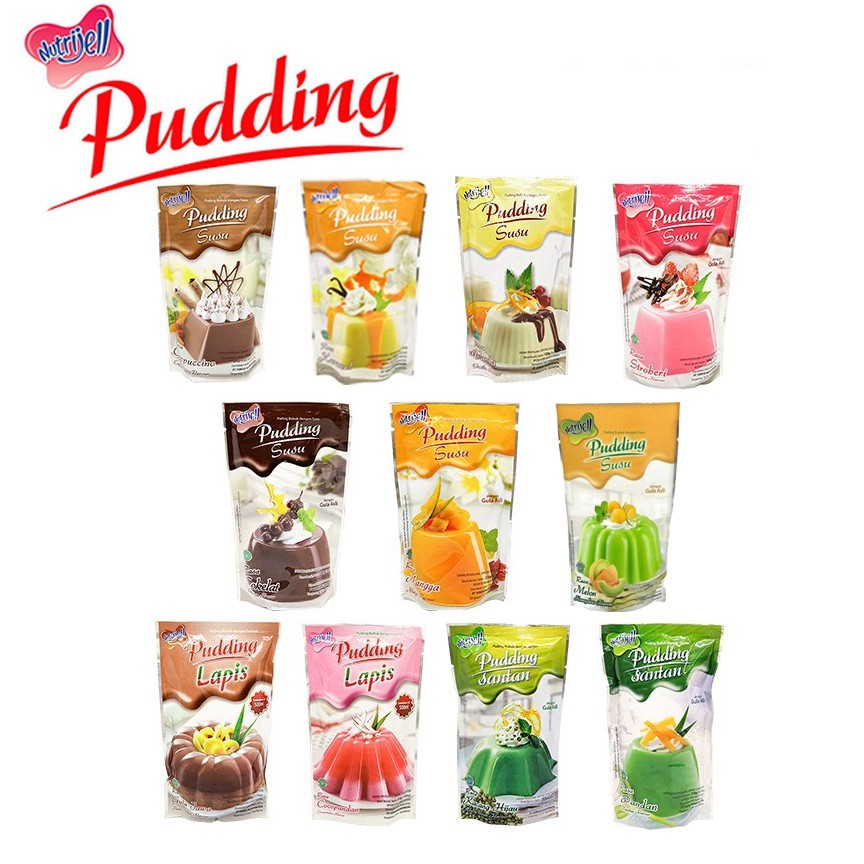 Nutrijell Puding Susu & Puding Santan & Puding Lapis All Variant / Puding Susu Nutrijel
