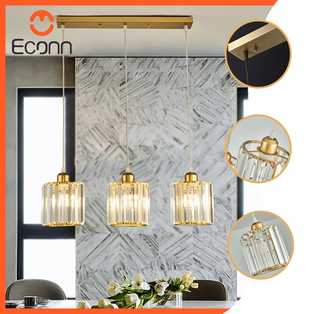 Lampu Gantung Kristal Modern Sederhana – Chandelier Elegan untuk Dekorasi Dapur Ruang Tamu dan Kamar