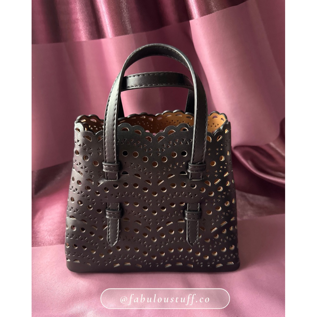 [SALE READY SIAP KIRIM | REAL PICT] Al*aia Mina size 16 cm warna Black Hitam Alayong Rantai Kecil Sm