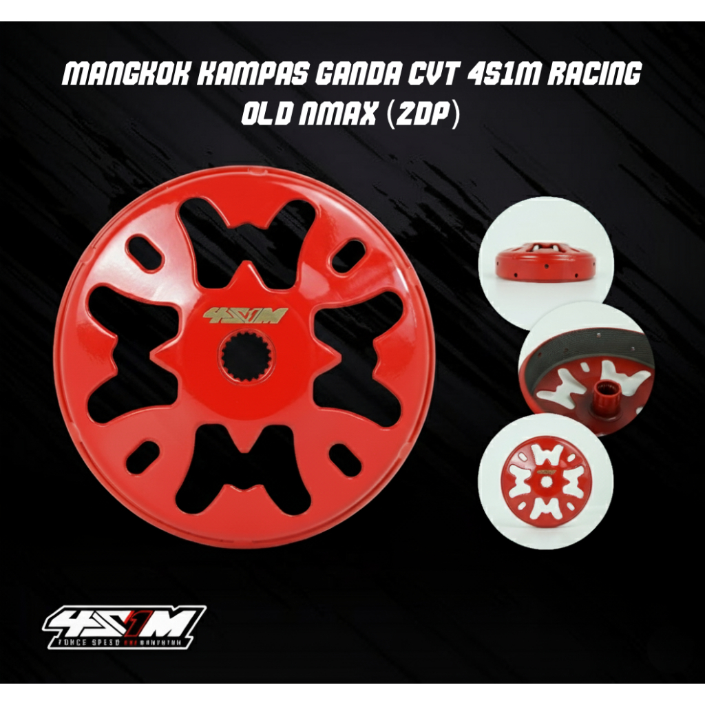 MANGKOK KAMPAS GANDA CLUTCH BELL CVT 4S1M RACING OLD NMAX 2DP | N MAX LAMA - MANGKUK RUMAH KAMPAS KO