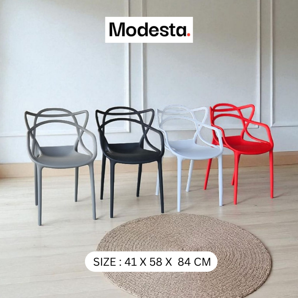 Kursi Plastik PP (Polypropylene) Besar Motif Jaring Dudukan Kokoh / Kursi Makan Minimalis / Kursi Ae