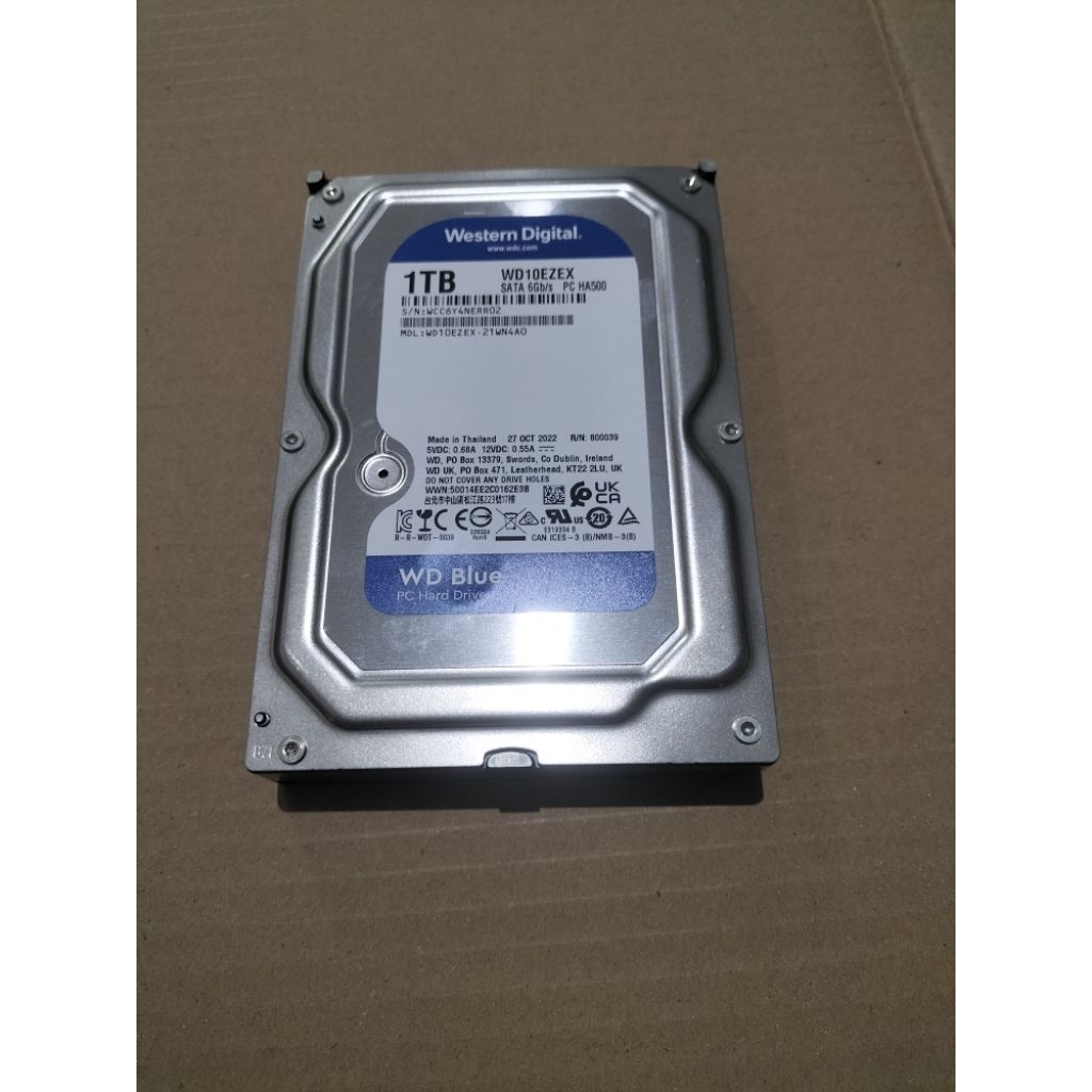 HARDISK CCTV/PC INTERNAL 1 TB. KONDISI NORMAL SENTINEL HEALTH PERFORMANCE 100%