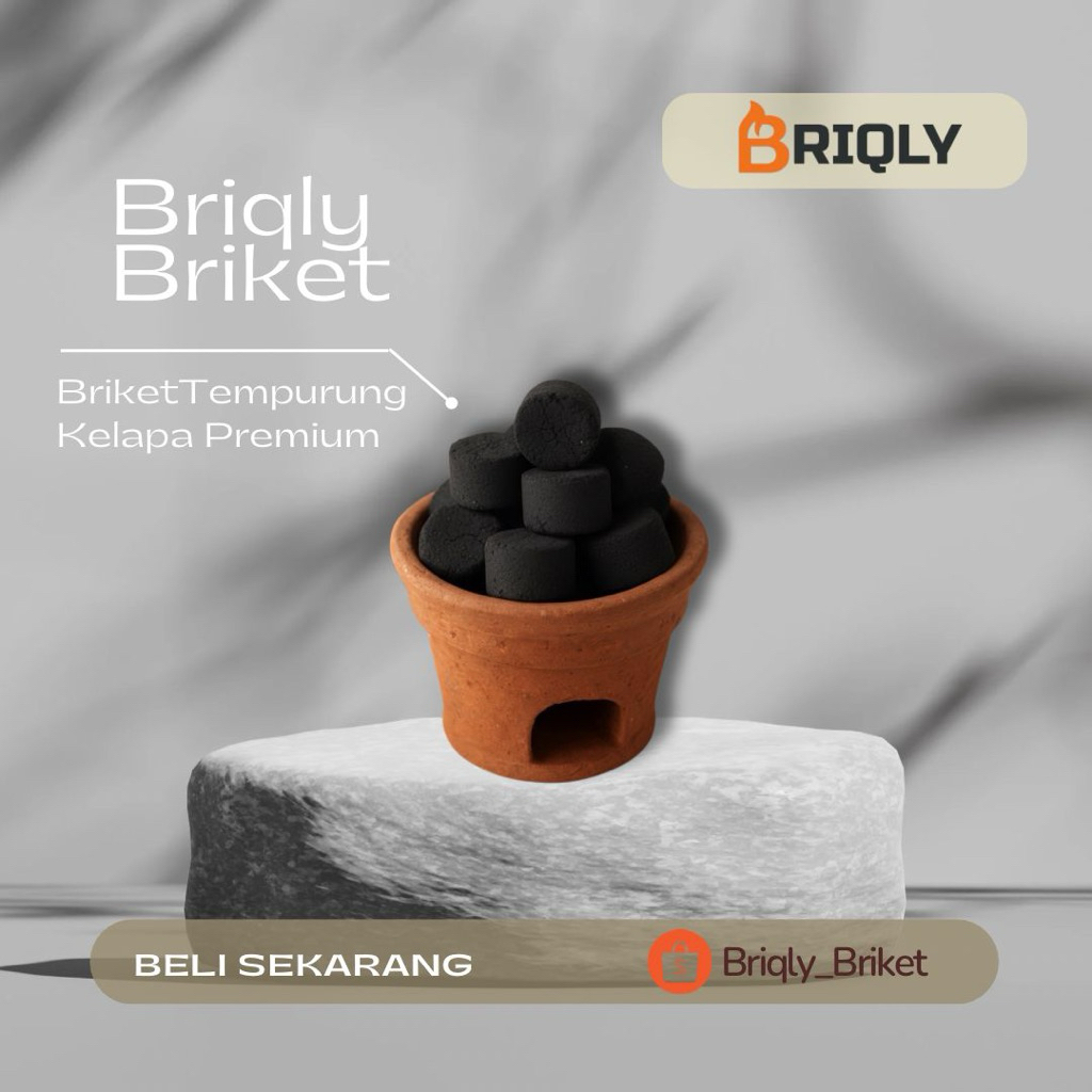briket arang tempurung kelapa bentuk tabung