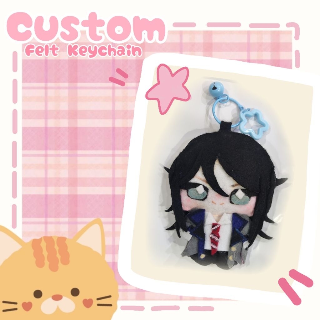 [OPENED] Custom felt keychain [ EASY DESIGNS ONLY] Custom plush doll commission