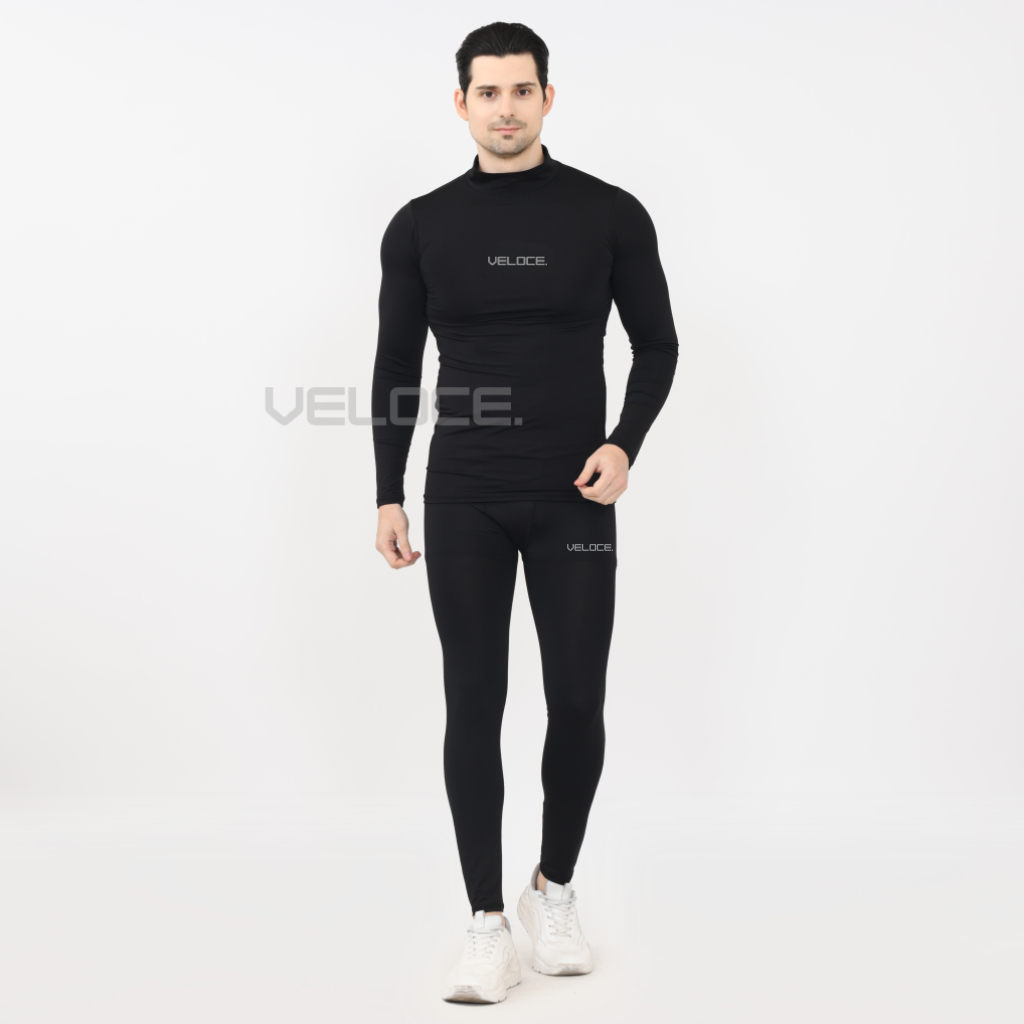 Baselayer Manset Olahraga Pria Original Veloce wearsport/ Top Set Baselayer Manset Kompresi lengan p
