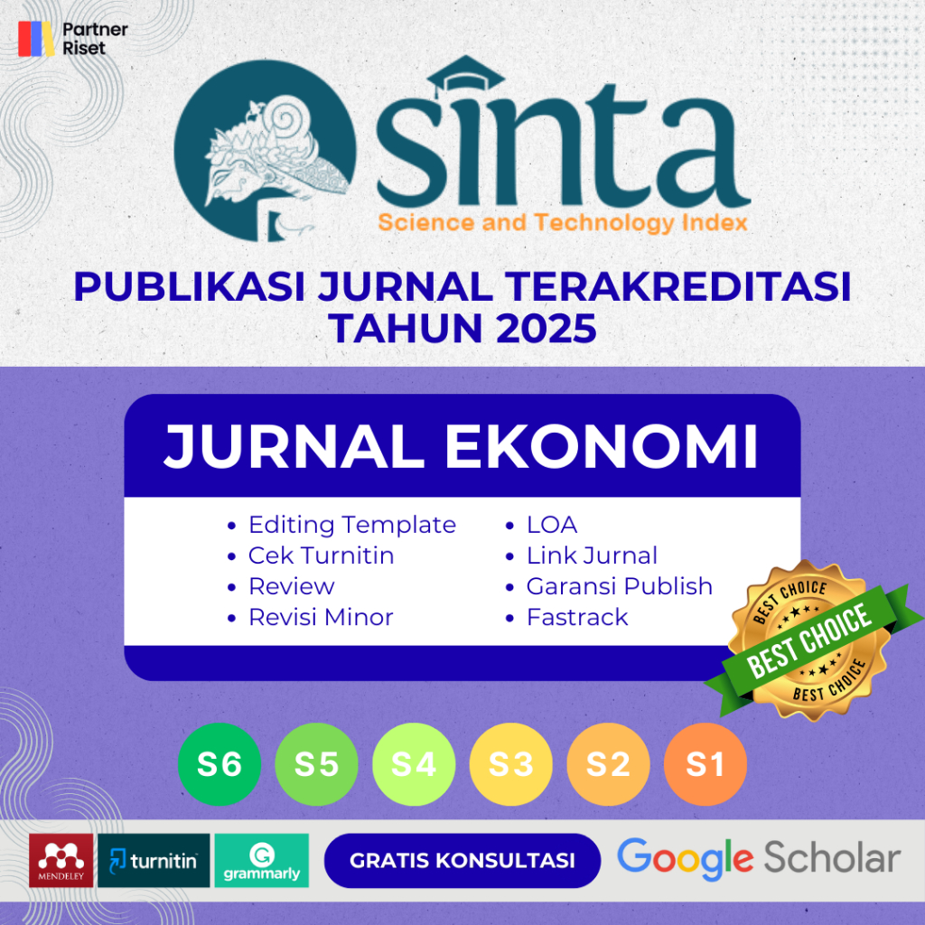 PUBLIKASI JURNAL EKONOMI | JURNAL AKREDITASI SINTA 6 5 4 3 2 1