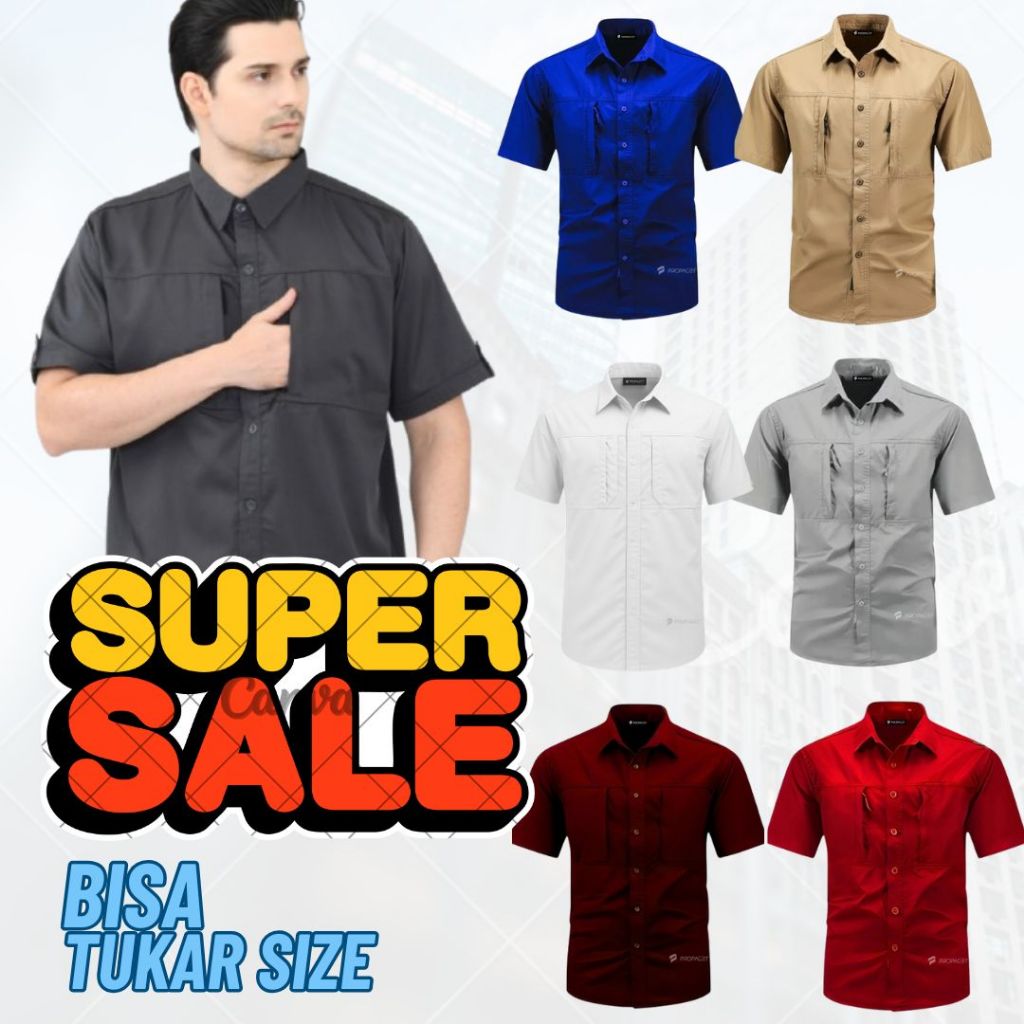 Formaland Kemeja Tactical  American Drill Tangan Pendek