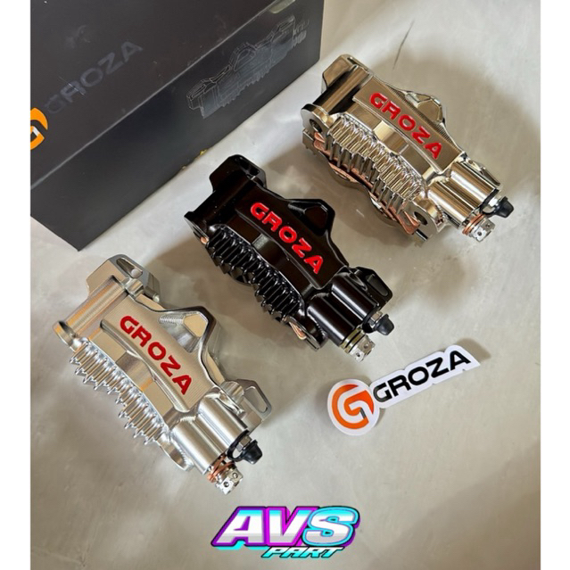 KALIPER GROZA 4 PISTON DAZZLE KALIPER RADIAL ZENITH 82MM PICTH ALUMINIUM BILLET UNIVERSAL KALIPER 4 