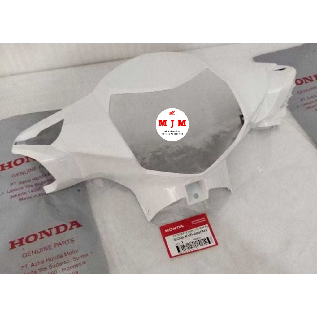 53205-KVR-600FMX cover handle fr batok depan revo lama putih ori ahm