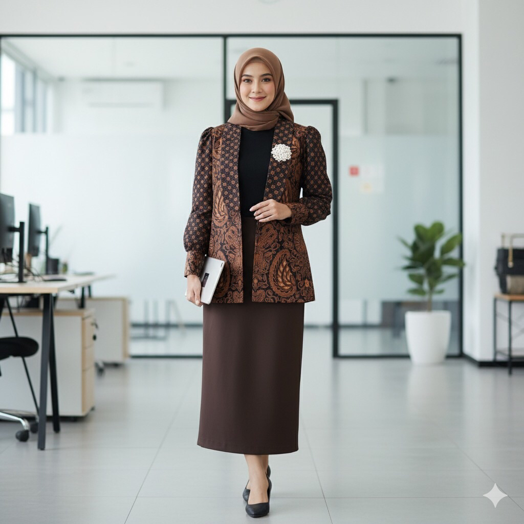 ATASAN BLAZER BATIK WANITA