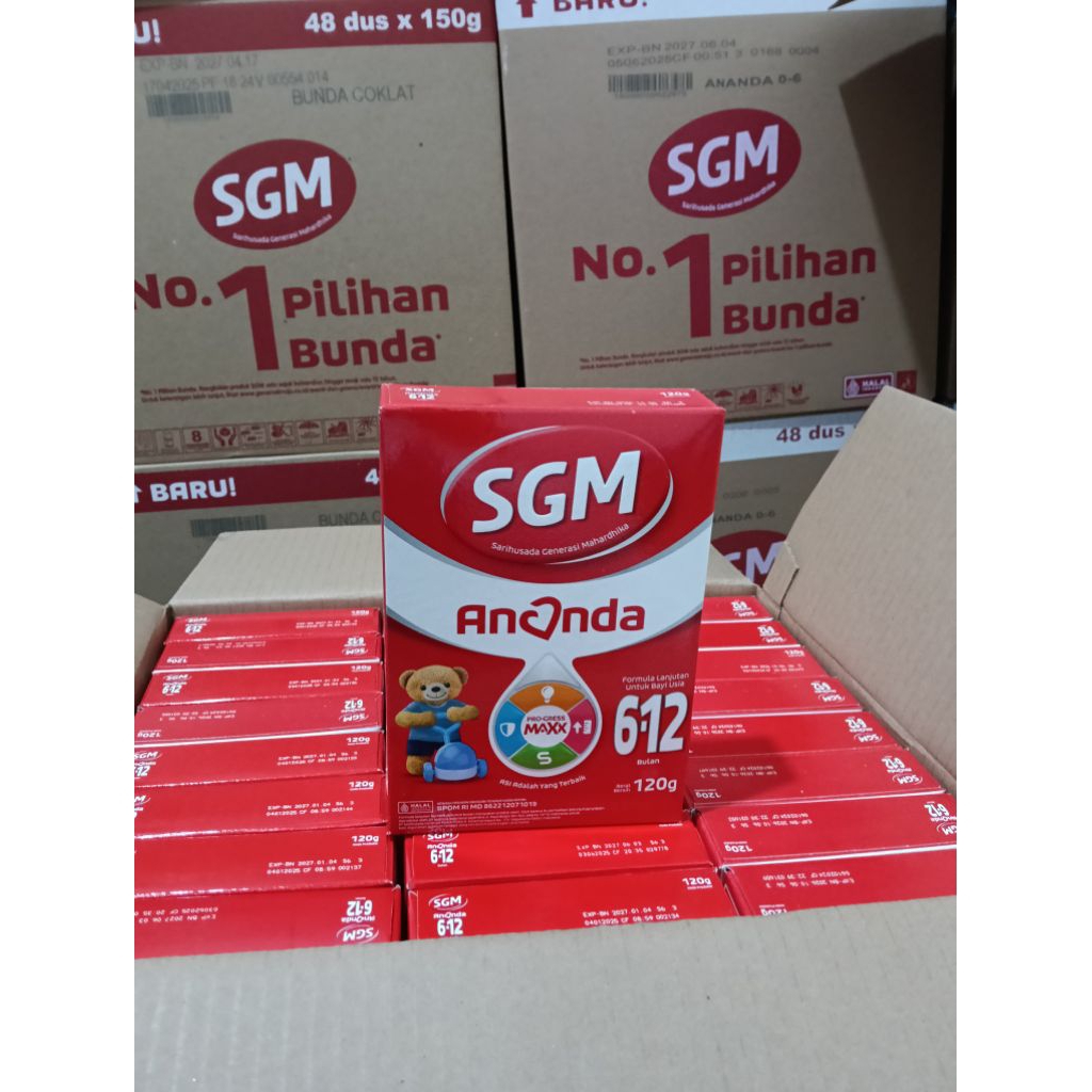 susu SGM usia 6-12 bulan 120 gr gratis bubble wrap kardus