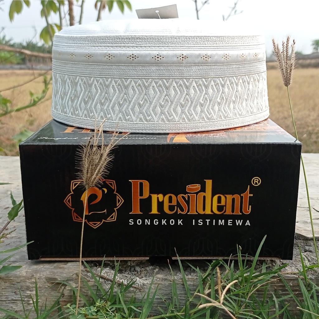 President Peci Putih Model Songkok Haji Ar Ridwan PREMIUM PRESIDENT