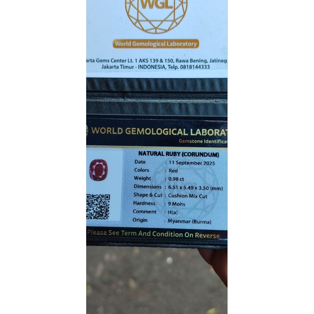 batu  permata ruby Burma natural ruby