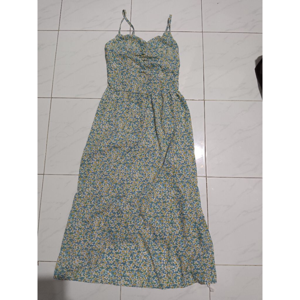 Long Dress Floral Aestethic Coquette Dress Bunga