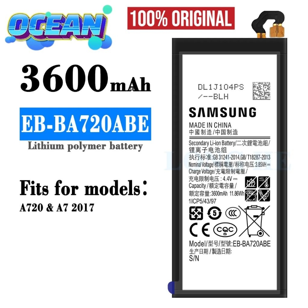 Baterai Samsung A7 2017 A720 A7-2017 EB-BA720ABE