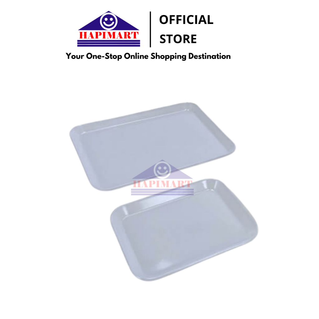 Tray baki nampan melamin putih persegi /baki nampan melamin besar