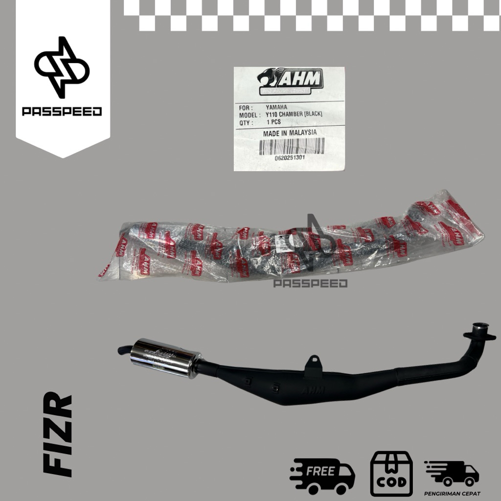 KNALPOT AHM 2TAK FIZR FIZ R FORCE R FORCE ONE MADE IN MALAYSIA AHM ASLI