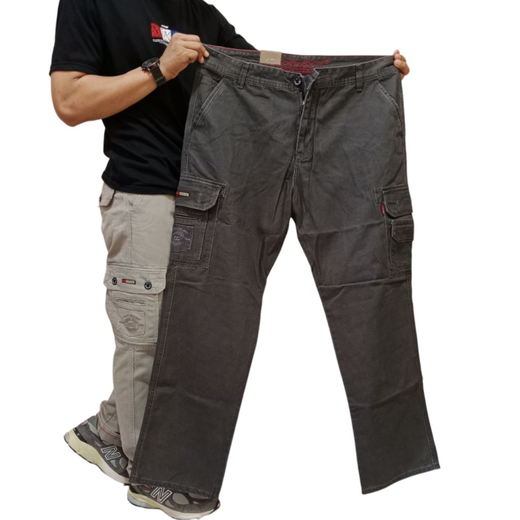 Celana Cargo Panjang Big Size 33 Sampai 38 Celana Cargo Jumbo O'CITY Bahan Kanvas