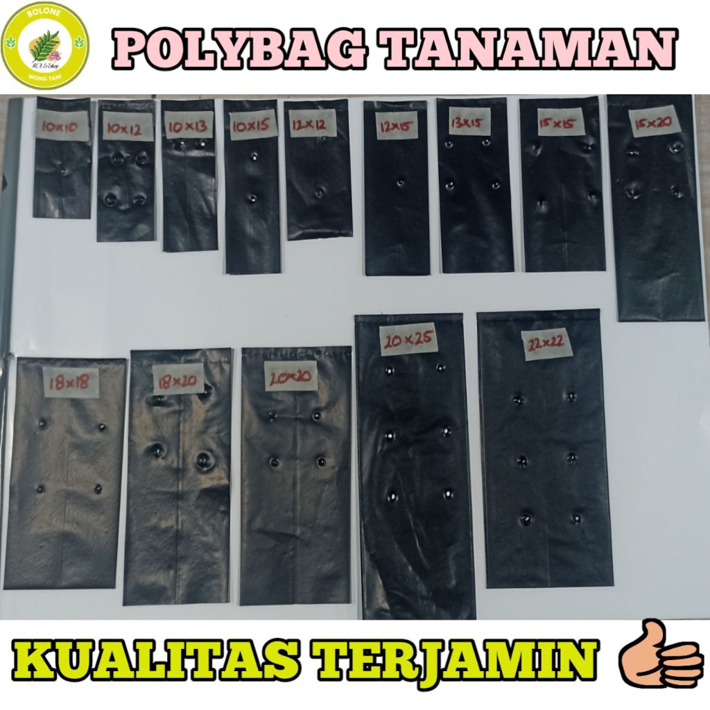 POLYBAG250GRAM/Polybag/Polybag tanaman Kemasan 250 grm/Polybag keci/Polybag hitam ukuran kecil/Plast