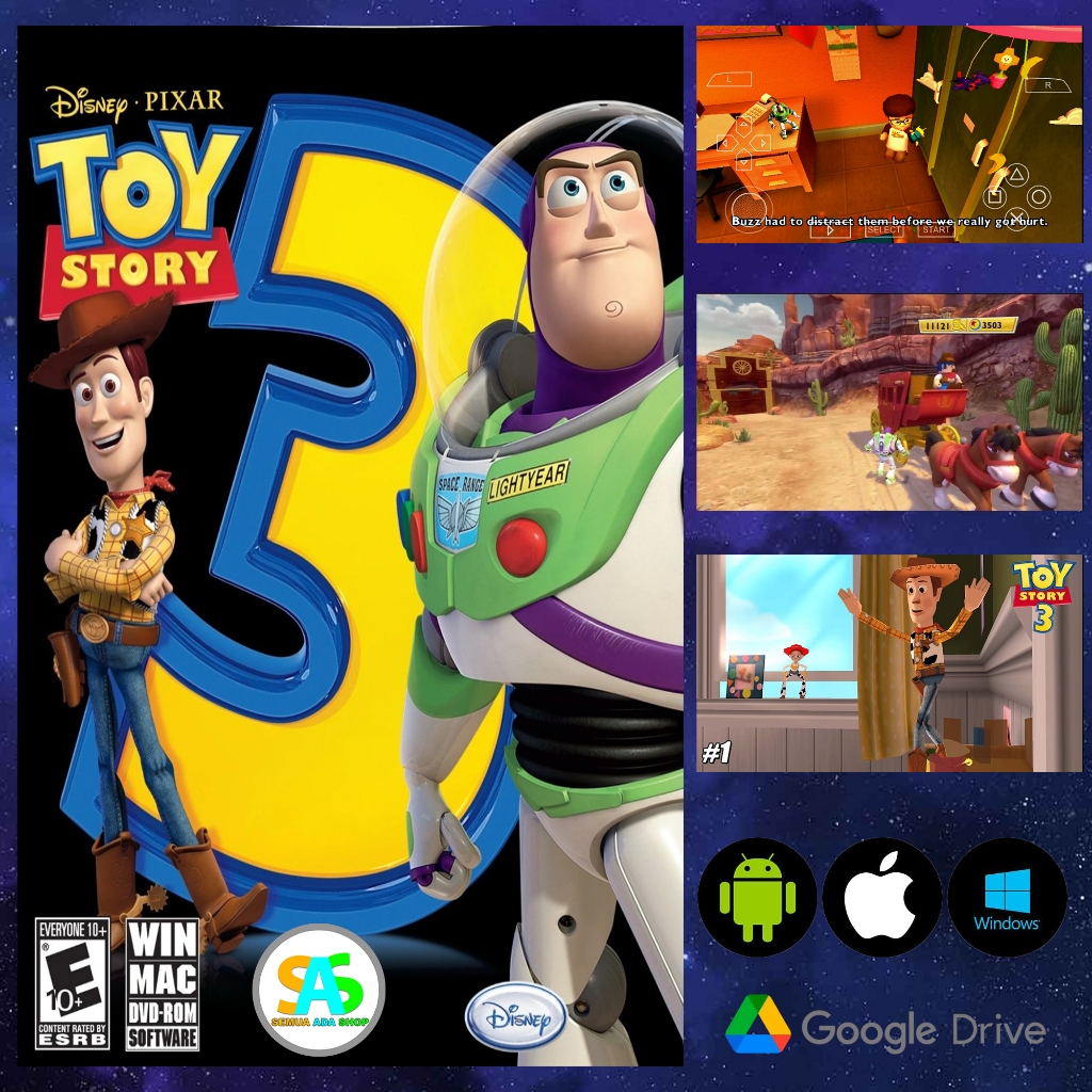TOY STORY 3 PSP GAME MAINKAN DI PC | ANDROID | IOS