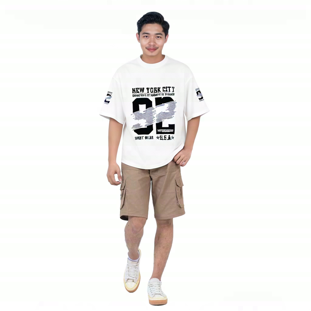 kaos oversize new york city / baju oversize original mr crab new york city usa