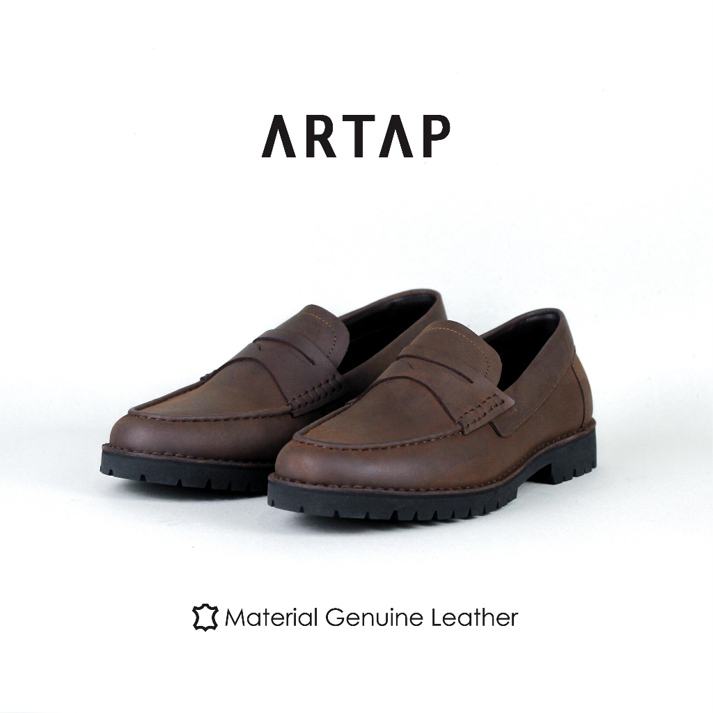 ARTAP - Lobo CH Brown - Sepatu Boot Loafer Kulit Asli Pria