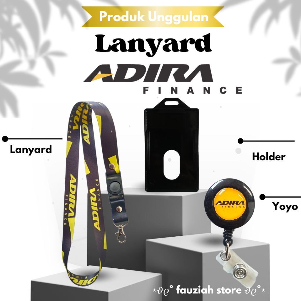 READY TALI ID CARD ADIRA FINANCE HITAM / LANYARD ADIRA FINANCE TERMURAH