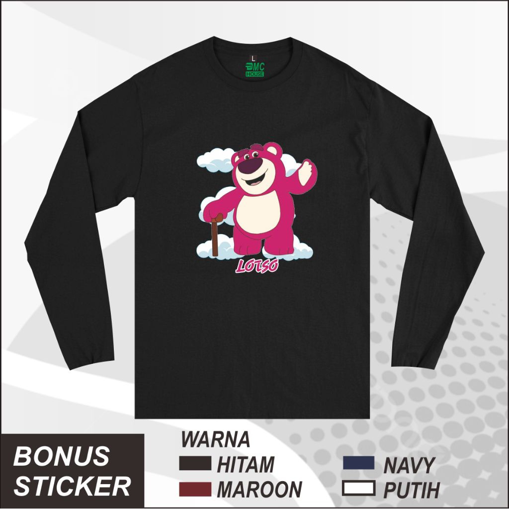 Kaos Lotso Toy Story Animasi Kartun Lengan Panjang