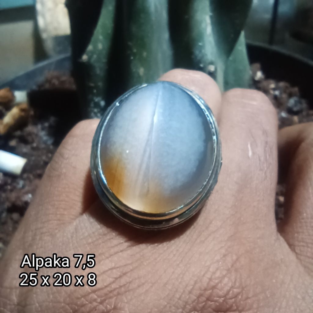 Akik Pandan Kapas Kristal.