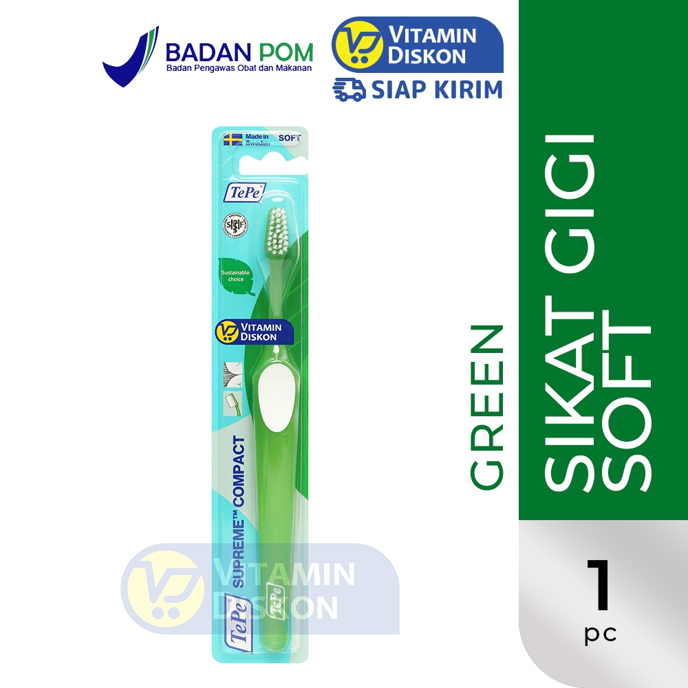 TEPE SUPREME COMPACT SIKAT GIGI PREMIUM | Sikat Gigi Premium, Pembersih Gigi, Gusi Sensitif, Behel, 