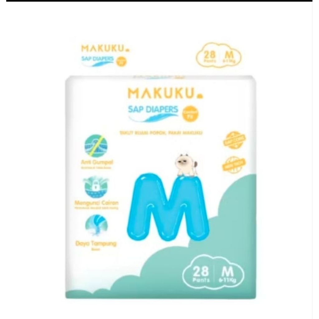 MAKUKU SAP Diapers M28 ( 1 karton) 3 Ball