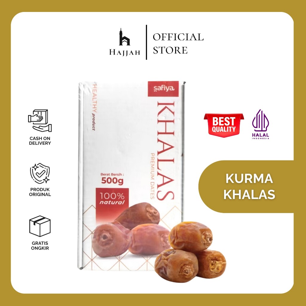 Kurma Khalas Saad 500 gr 100% Premium Original High Quality COD MAkassar