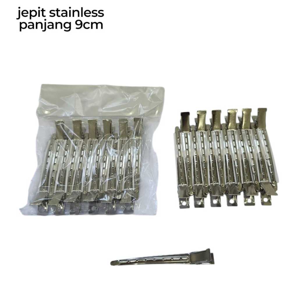 jepit rambut stainless / kep besi stainless /kep stainless/ pingkel besi /kep jepit stainless isi 12