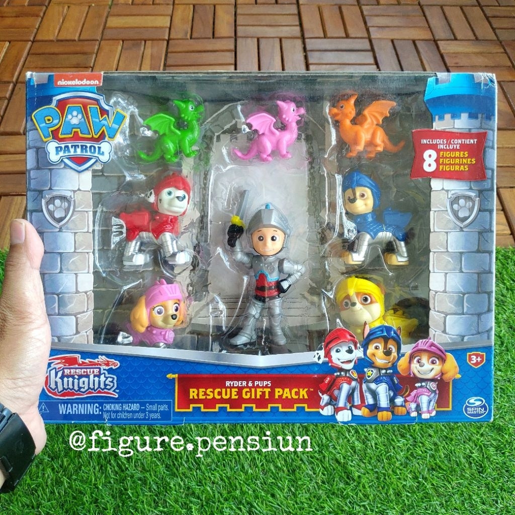 SPIN MASTER PAW PATROL KNIGHTS RYDER & PUPS RESCUE GIFT PACK BOX SET ACTION FIGURE