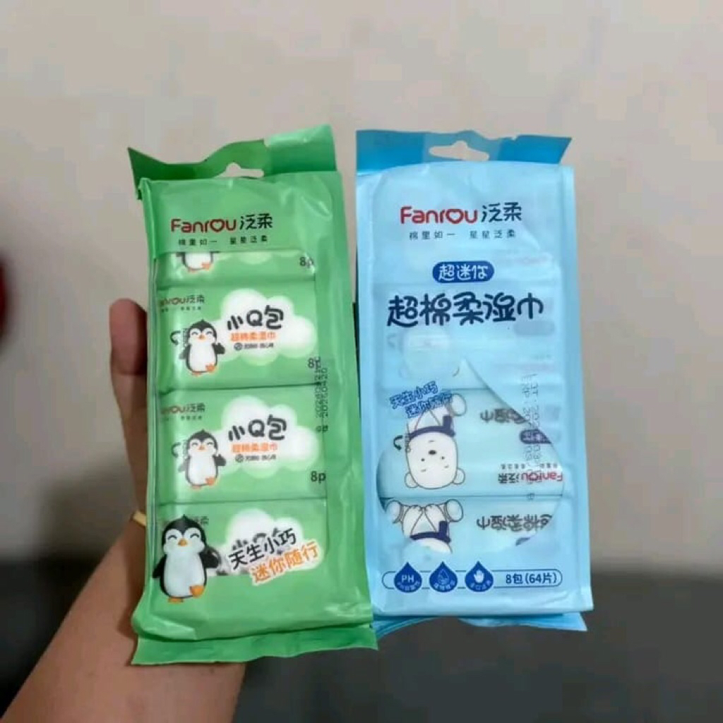 Tisu basah mini isi 8