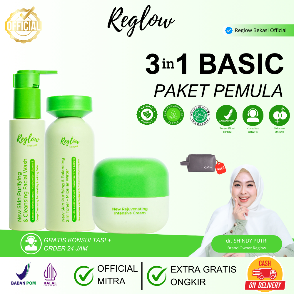 [BUY 3 GET 4] REGLOW Glow Skin Treatment Skincare Original Glowing Whitening Beauty Series Mengurang