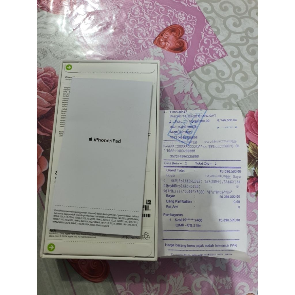 Iphone 13 128gb starlight garansi ibox ada nota urban republic