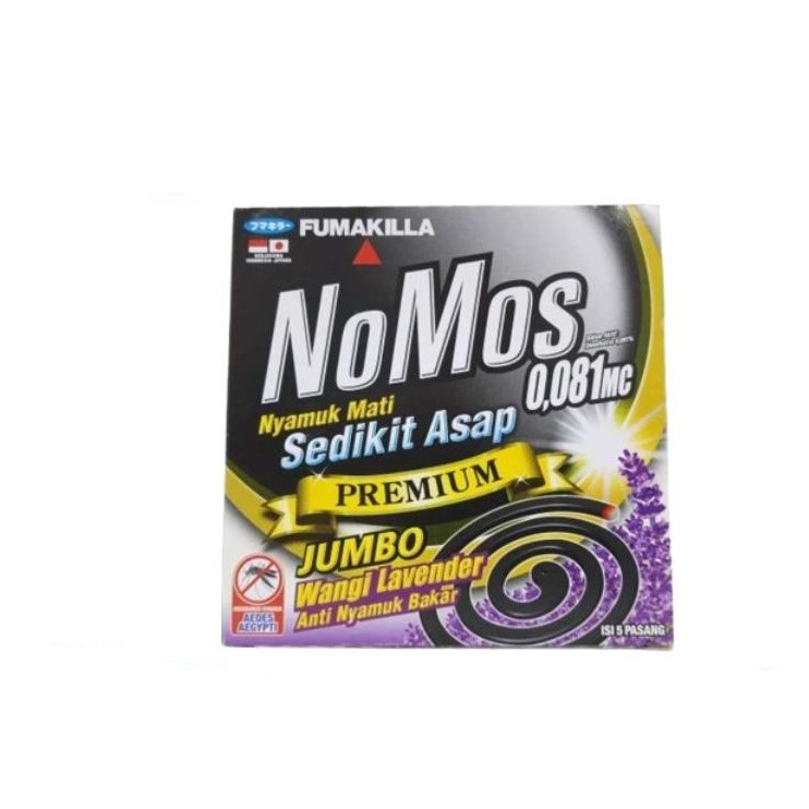 Obat Anti Nyamuk Bakar FUMAKILLA NOMOS Premium Sedikit Asap Jumbo 10 Jam isi 5 Lavender