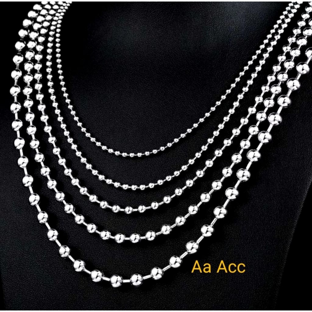 kalung biji lada titanium kualitas premium pria dan wanita