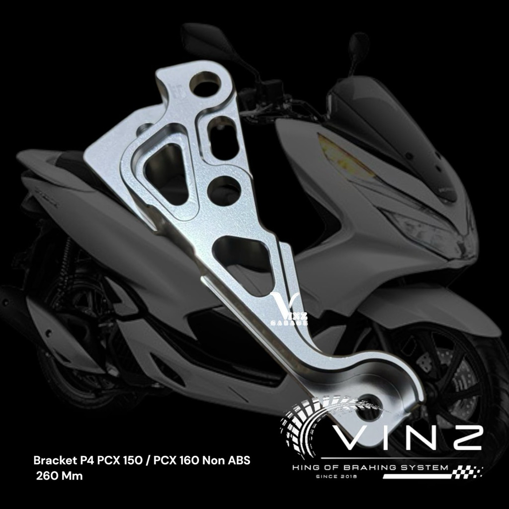 Bracket Kaliper 4 Piston Brembo Frando PCX 150 PCX 160 Non ABS Disc 260 Mm// Breket Kaliper 4 Piston