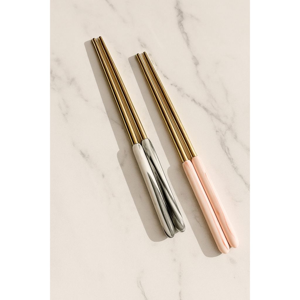 Sumpit Marble Korea Set Alat Makan