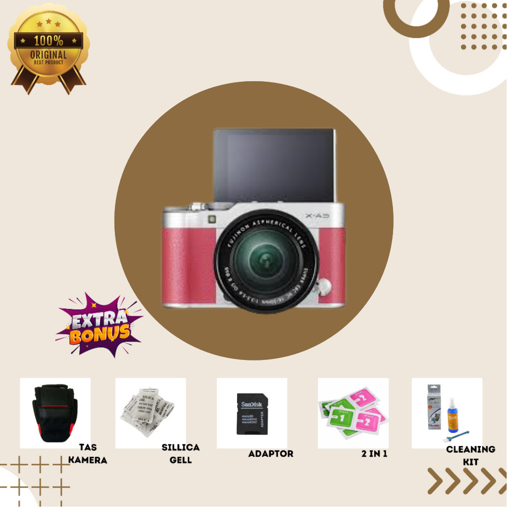 [KAMERA MIRRORLESS] FUJIFILM XA3 PINK MULUS SECOND BERGARANSI ORIGINAL