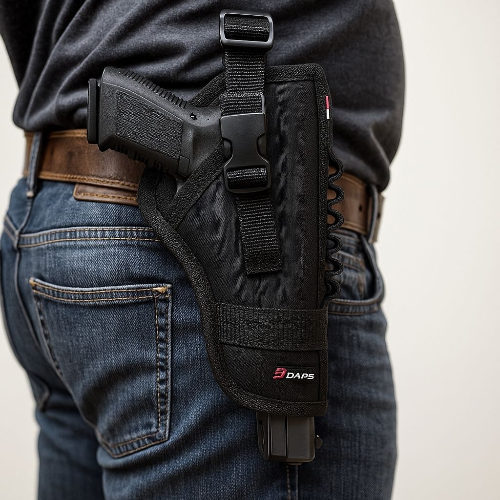 Sarung pistol Holster tempel motif 01 sarung pistol pinggang,airsofgun, bareta, fn, setelan pengaman