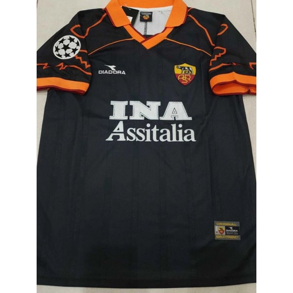 JERSEY AS ROMA 1998/1999 HOME JERSEY FREE NAMESET FULL PRINTING